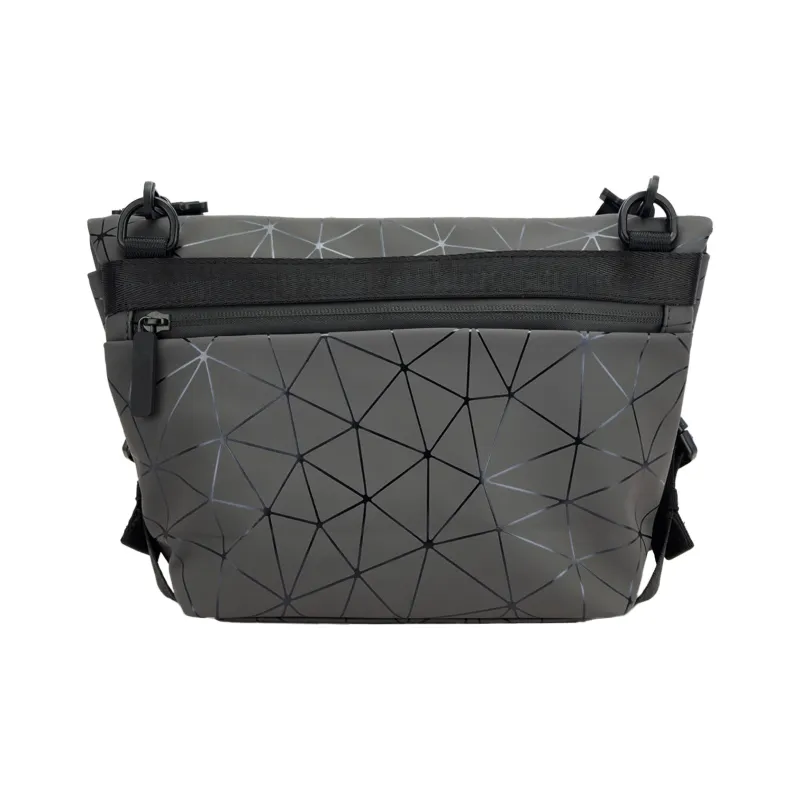 Slazenger Soft Leather Crossbody Bags Regular Unisex Dark Gray Black-8
