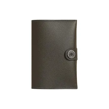 HERMES R.M.S Evercolor Calfskin Passport Holder Unisex 60 Vert Bronze Green