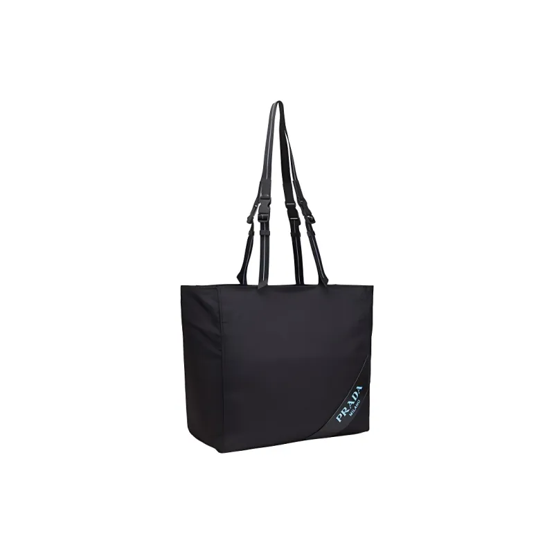 PRADA Nylon Handbag, Shoulder Bag Unisex Black-3