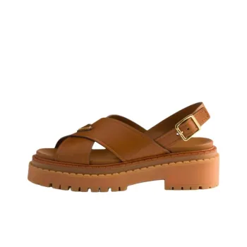 PRADA One Strap Sandals 5.5cm Women's Brown