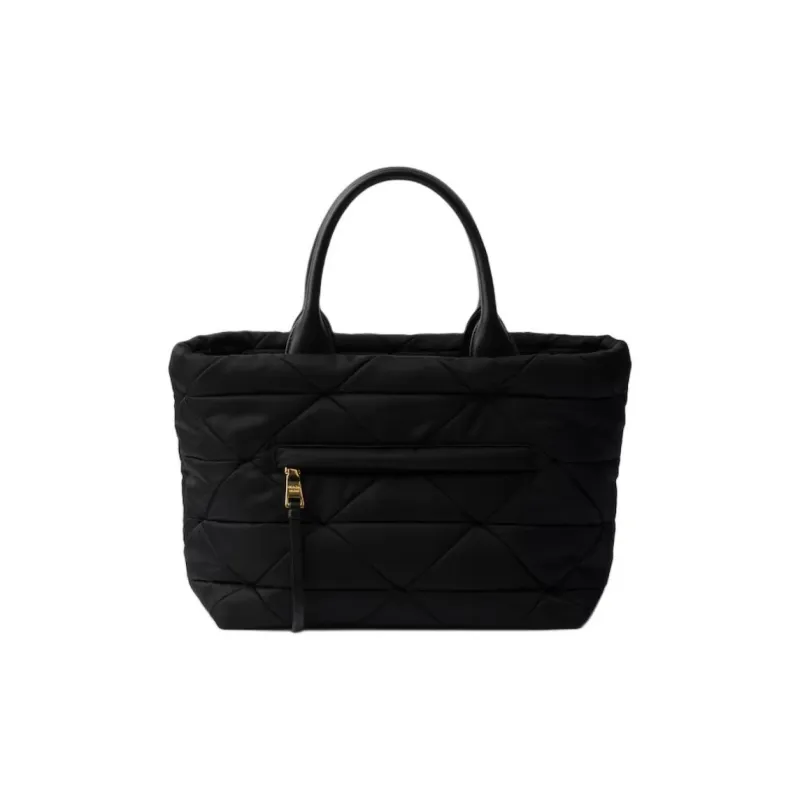 PRADA Re Nylon Tote Bag, Shopping Bag, Shoulder Bag, Crossbody Bag, Handbag Medium Size Unisex Black-2