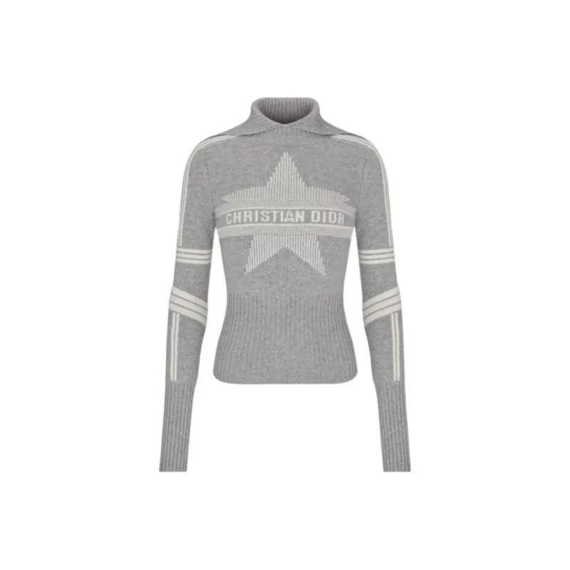 DIOR Quarterly New Products Cashmere Sweaters Women's Gray-0