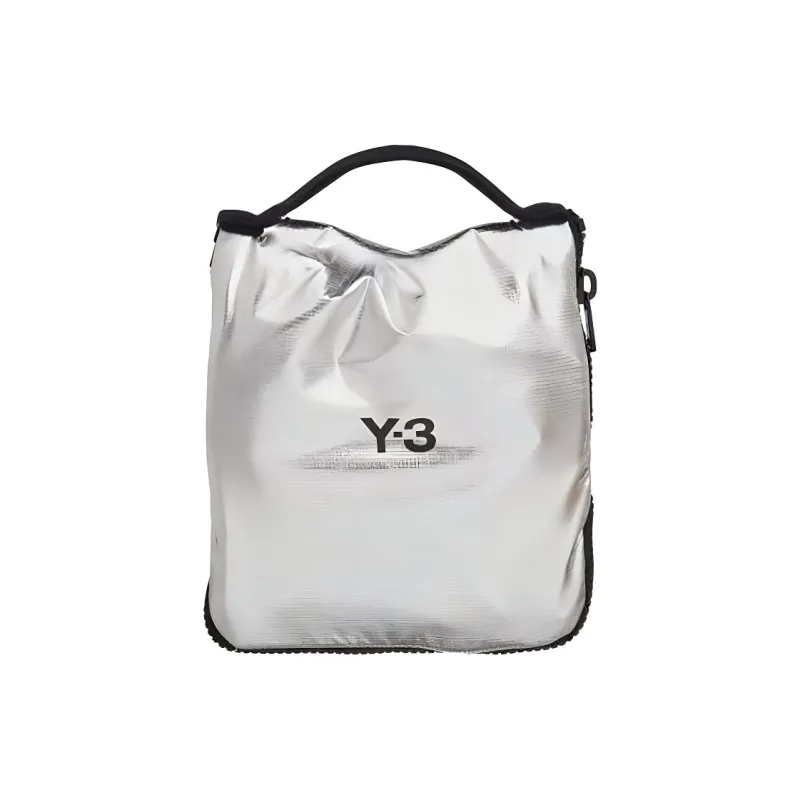 Y-3 Folding-design Metallic Tote Bag-0