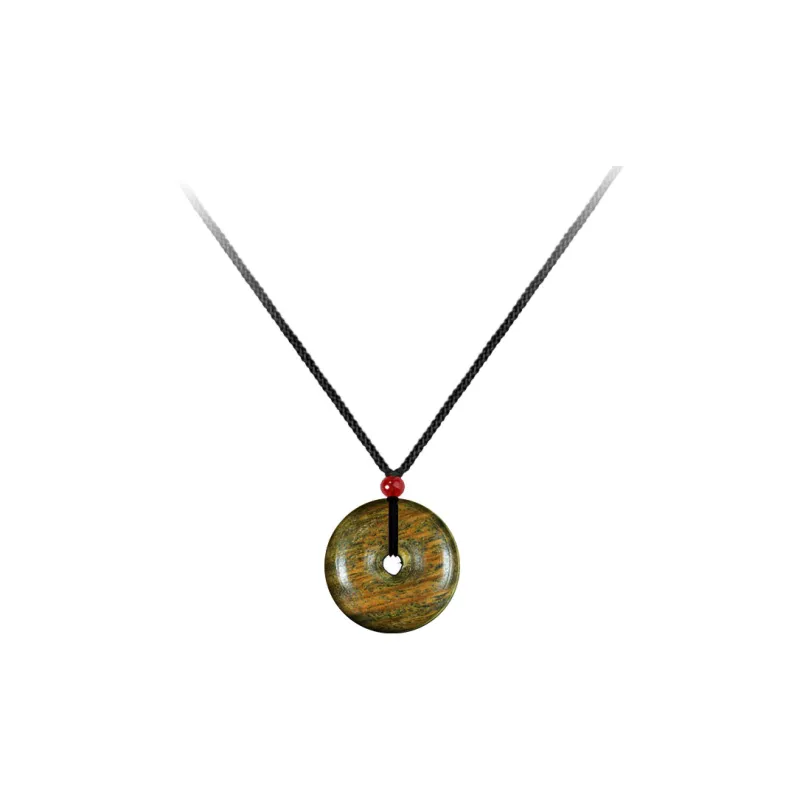 YUSHENGQING Green Sandalwood Necklaces Unisex-0