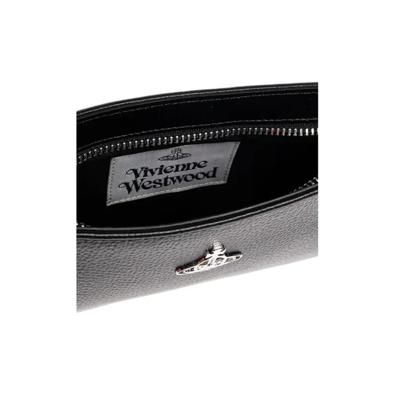 Vivienne Westwood Orb plaque Leather Shoulder Bag-4