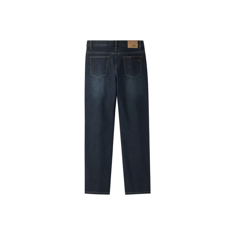 Three body X HLA Three body Jeans Men Blue Gray Denim Gradient Dark 7G-1