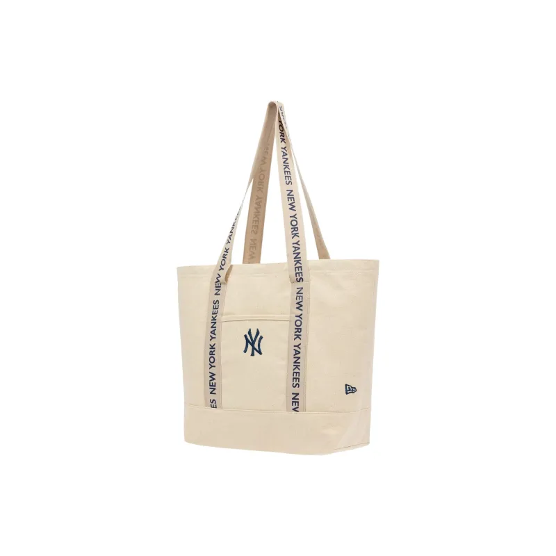 New Era Cotton Tote Bag, Shopping Bag, Handbag, Shoulder Bag Unisex Cream-1