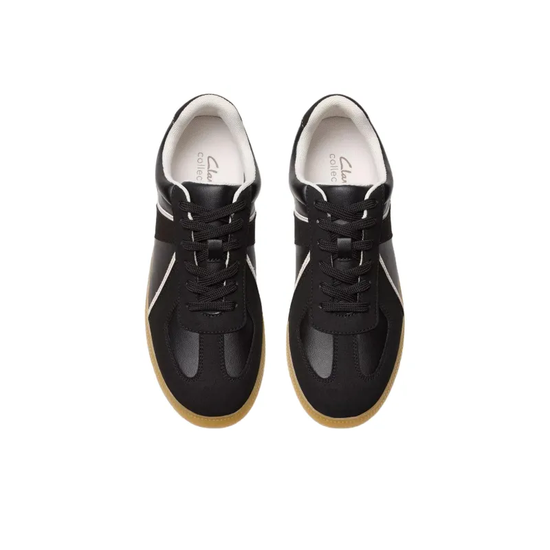Clarks Nykole Step Low Top Skateboard Shoes Women's Black-3