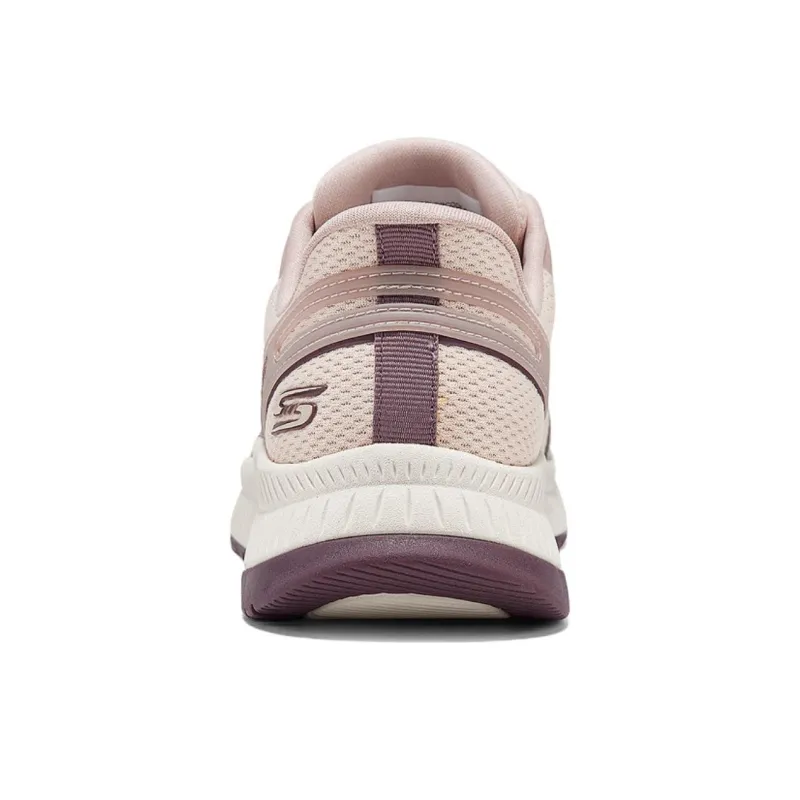 Skechers Low Top Lace Up Anti Slip Wear Resistant Low Top Casual Shoes Women's Pink-3