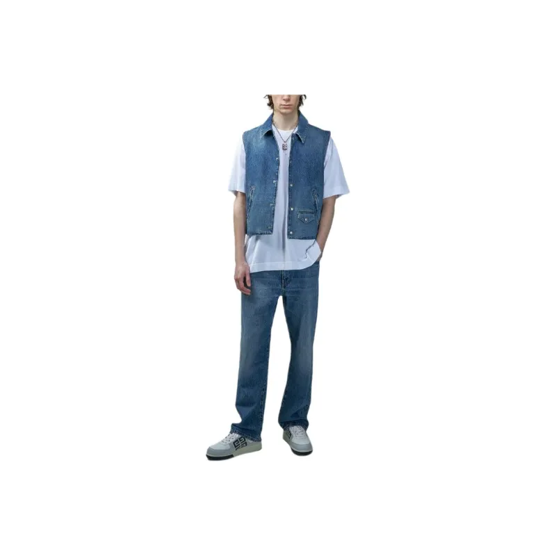 Givenchy Logo Embroidered Denim Vest-0