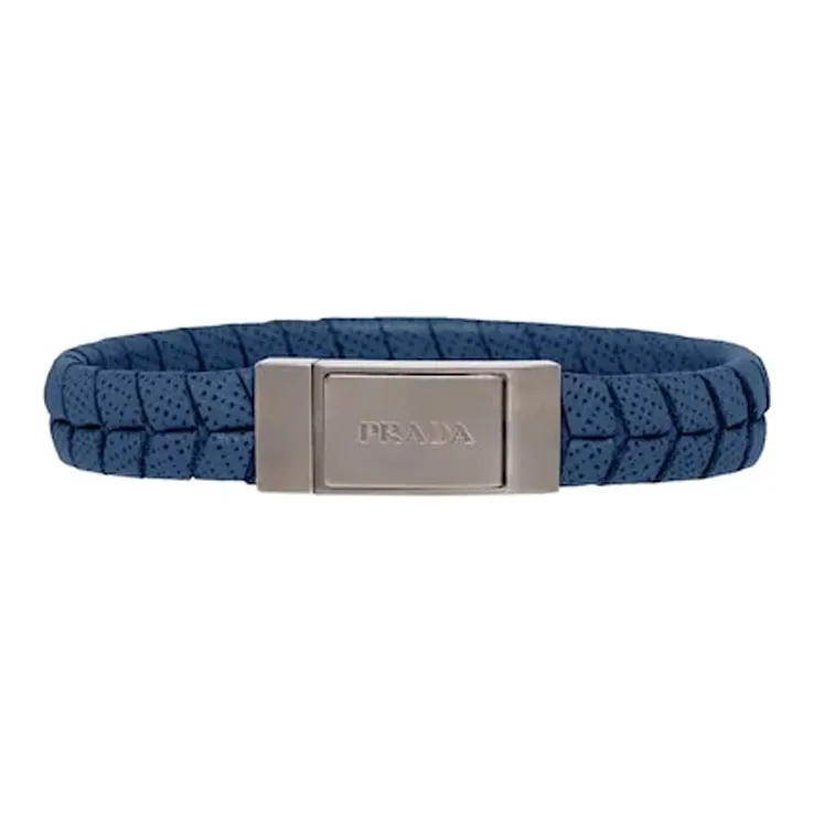 PRADA Leather Bracelets Men's Blue-0