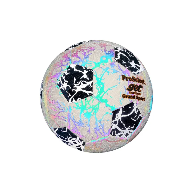 ProSelect Size 5 Soccer PU Machine Stitched Soccer Ball Unisex Black White-4