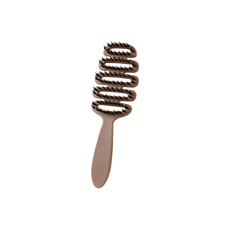 LMLTOP Pine Cone Pig Bristle Comb High Hairline Tool For Hair Massage And Smooth Hair Rib Comb 1 Second Fluffing Up-0