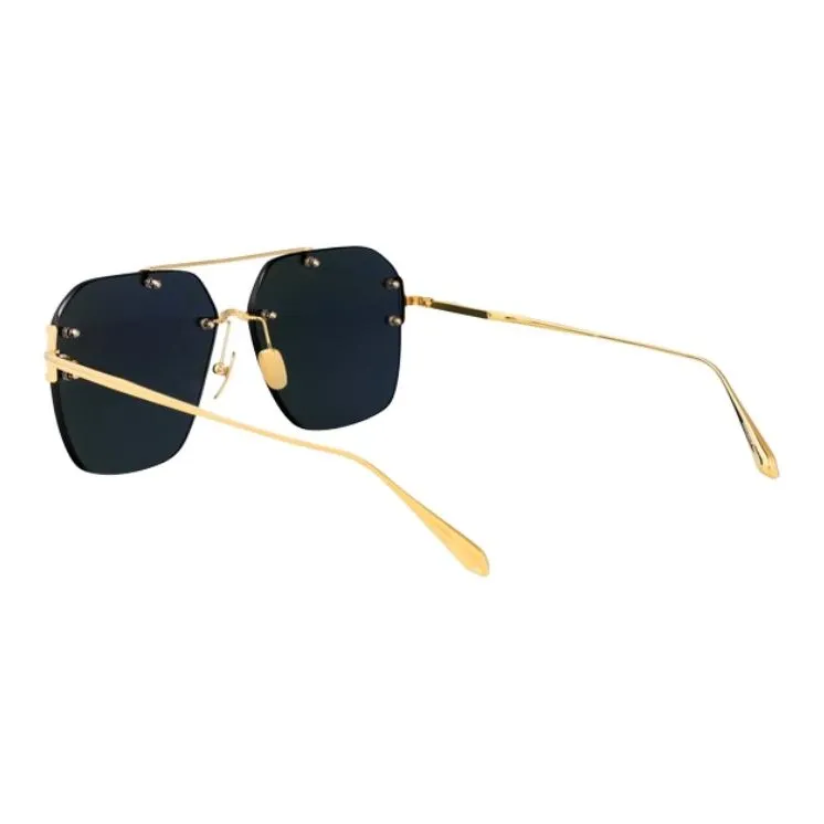 Linda Farrow Titanium Aviator Sunglasses Women's Gold-1