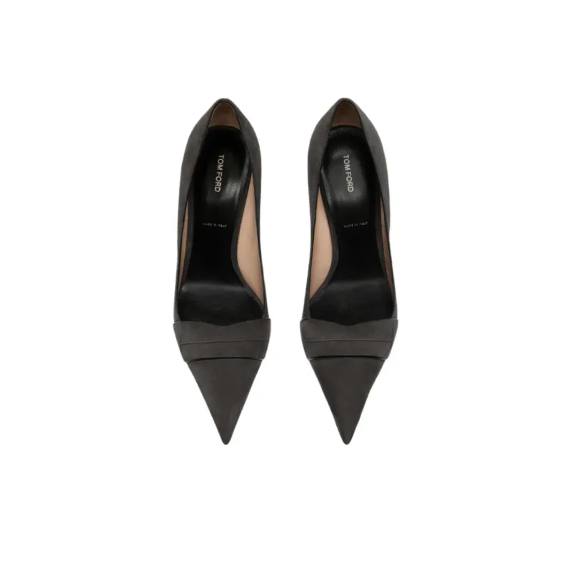 TF Slim Heel High Heels 8.5cm Women's Dark Gray-4