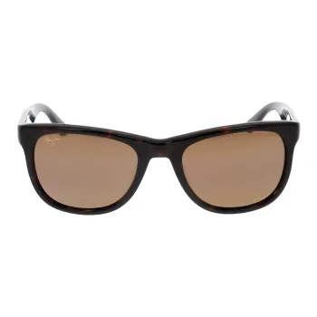 Maui Jim Injection Molded Nylon Square Sunglasses Unisex Brown