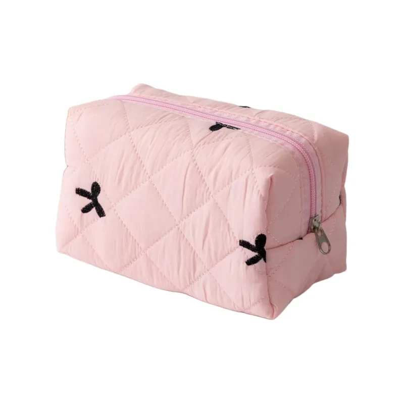 ZHIYIN Bowknot Storage Bag Portable Makeup Bag Refined Personal Care Storage Bag For Women's Make up Tools-1