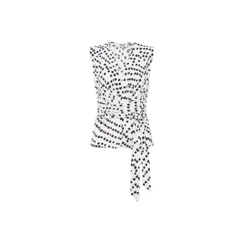 Diane Von Furstenberg FW25 Shirt Women's Black White