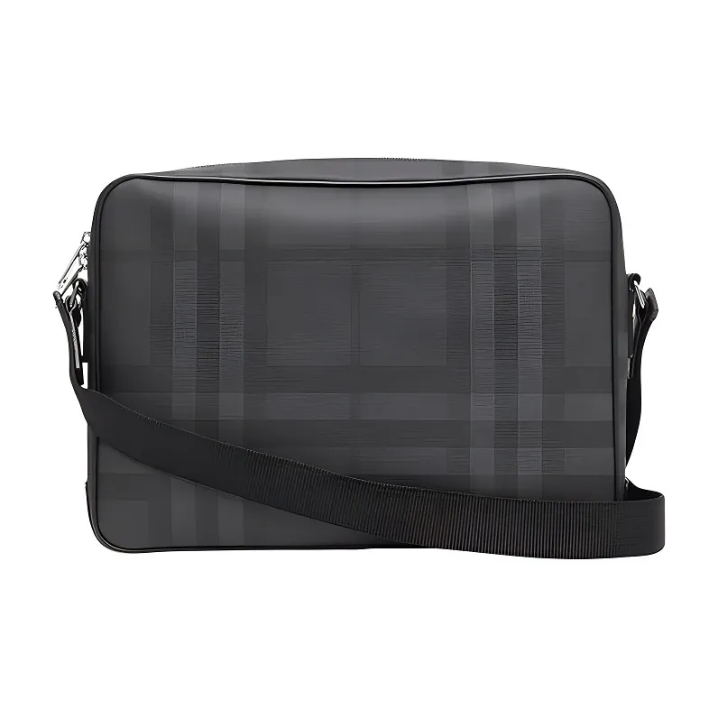 Burberry Nylon Fabric Messenger Bag, Crossbody Bag, Shoulder Bag Men's Charcoal Black-1