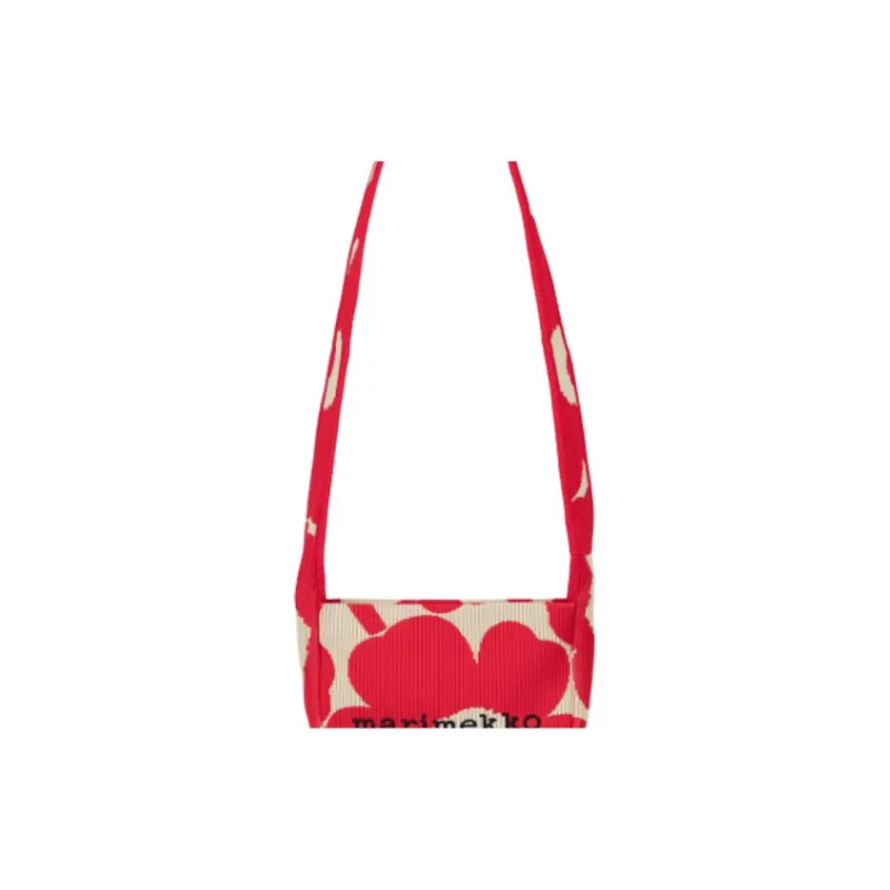 Marimekko Fabric Crossbody Bag, Shoulder Bag Women's Pink & Beige/Black & Ecru-1
