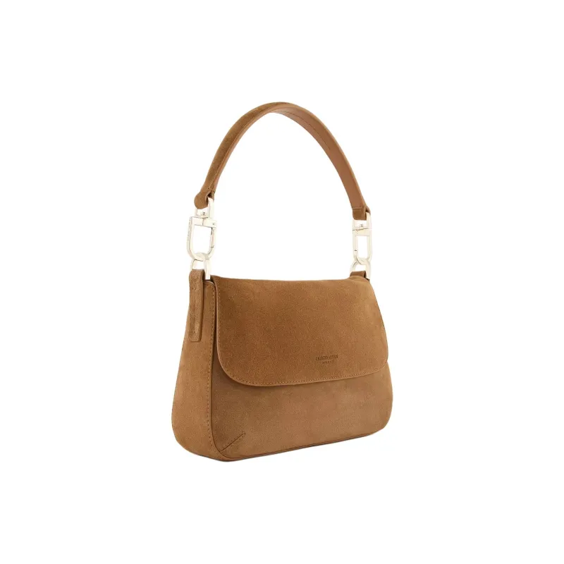 AMANI Suede Handbag Trumpets Women's Brown-1