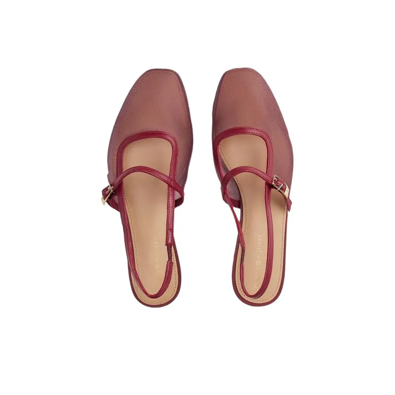 Tommy Hilfiger TH Monogram Casual Single Shoes 2.6cm Women's Red-3
