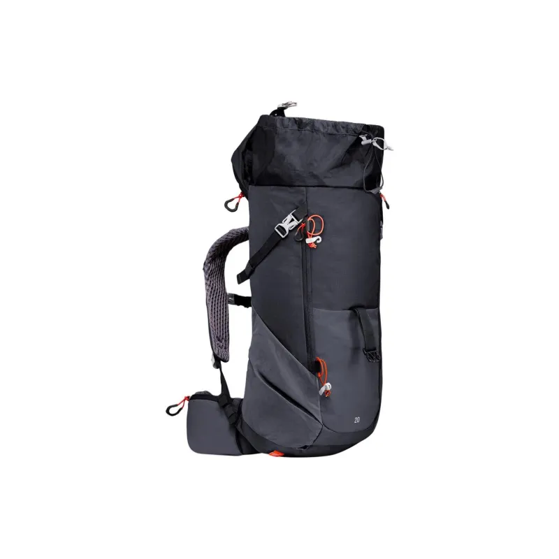 DECATHLON 20L Mountaineering Bag Outdoor Bag Polyester Graphite Black Unisex-1
