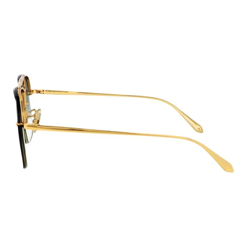 Linda Farrow Titanium Aviator Sunglasses Men's Gold-1