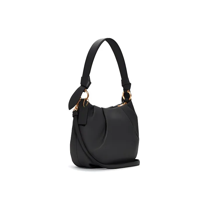 COACH Everly Cow Leather Handbag Crossbody Bag Shoulder Bag Crescent Moon Bag Single Shoulder Bag Women's Black-2