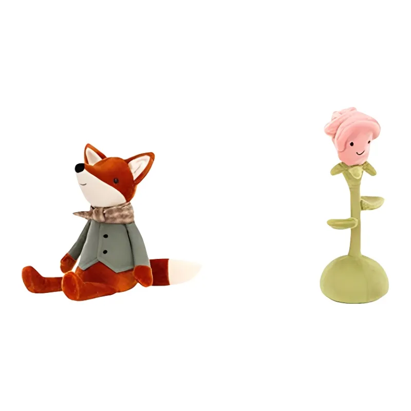 JELLYCAT Small Flower Moonlight, Riverbank Iris, And Fox Gift Box Set Dolls Plush Doll 22cm/33cm Height-0