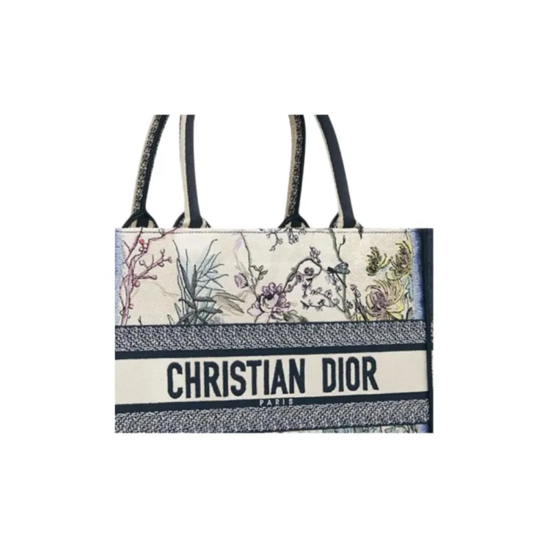 DIOR BookTote Cotton Tote Bag, Shopping Bag, Handbag Medium Size Women's Multicolor-3