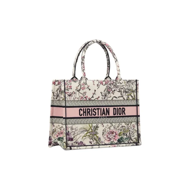 DIOR Cotton Tote Bag, Shopping Bag, Handbag Medium Size Women's Multicolor-1