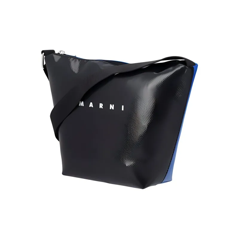 MARNI Polyester Crossbody Bags Women's Black & Blue-1