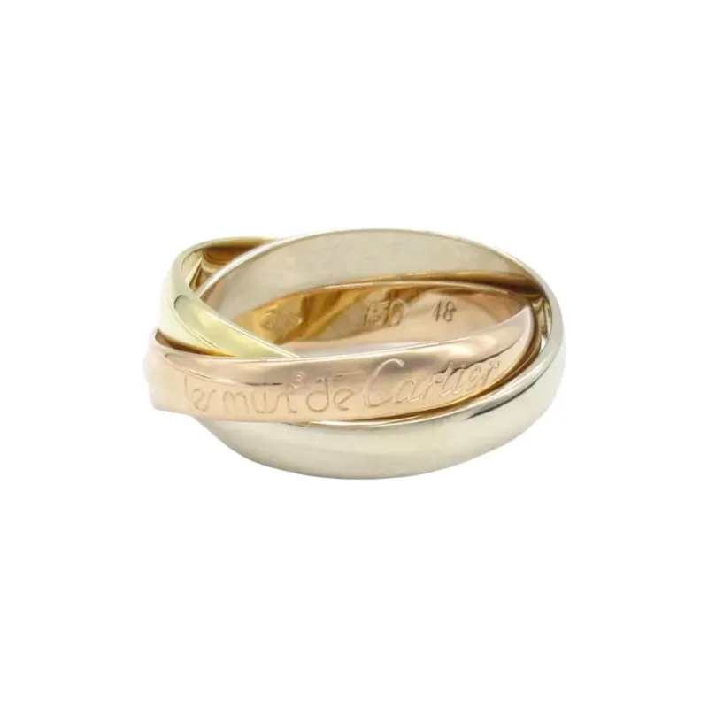 Cartier 2010s 18K White Gold And Yellow Gold Trinity Ring-1