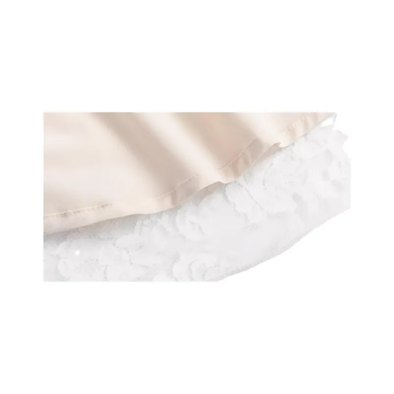 GUOZHEN Slip Dresses Women's White-4