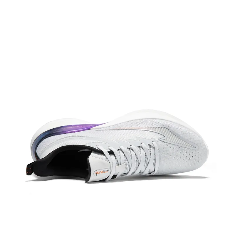 Erke Cushioning, Breathable, Lightweight Low Top Casual Running Shoes Men's Pencil Gray Medium Purple-2