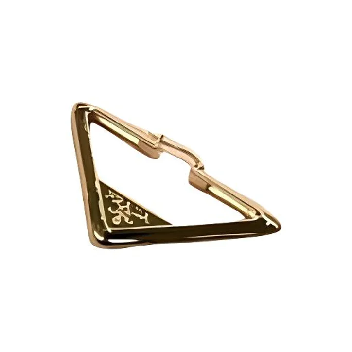 PRADA Metal Earrings Men's Gold-2