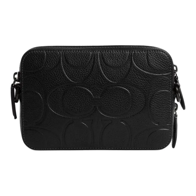 COACH Charter Leather Shoulder Bag Trumpets Men's Black-2