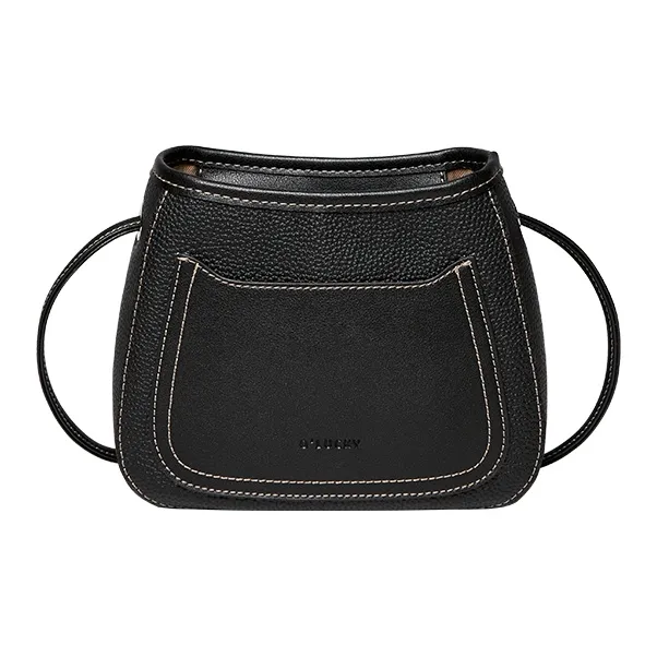 Narandu Cow Leather With Synthetic Leather Crossbody Bag, Shoulder Bag Mini Women's White & Brown/Midnight Black-5
