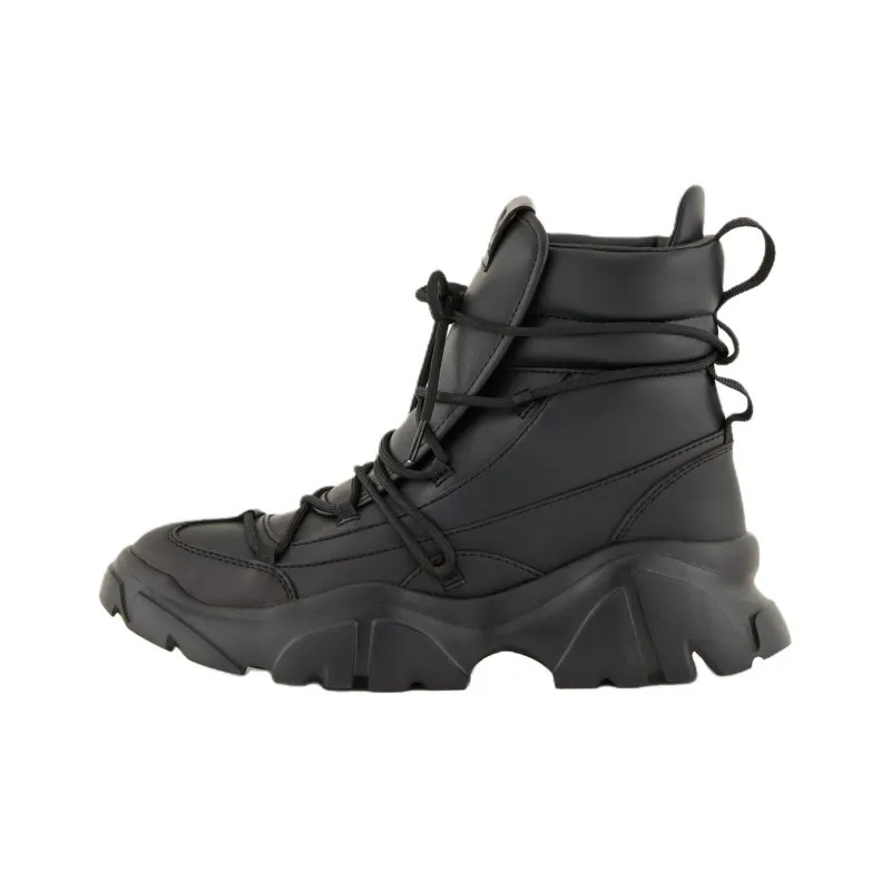 EMPORIO ARMANI EA7 Flakes Ankle Boots Women's Black-0