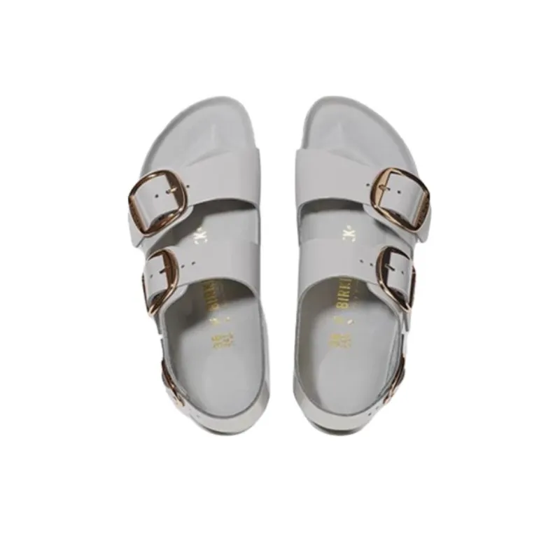Birkenstock Milano One Strap Sandals Women's Lime Gray Narrow-2