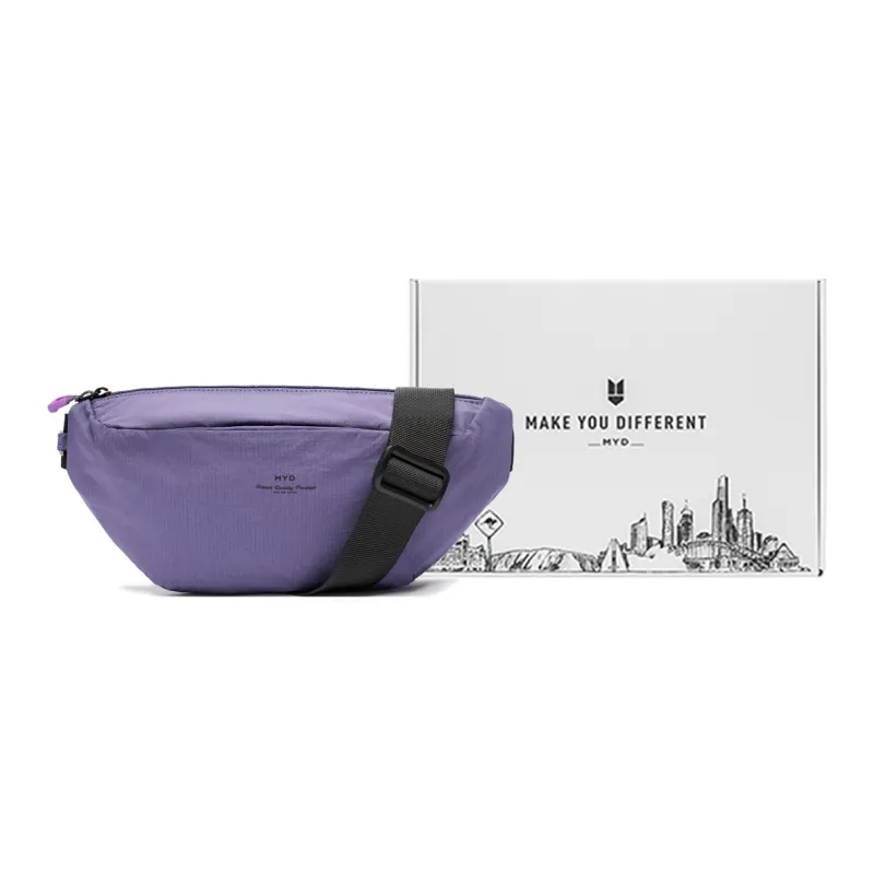 MYD Polyester Fanny Pack Regular Unisex Grape Purple-0