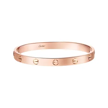 CARTIER 18K Rose Gold Bangles Unisex Pink Gold