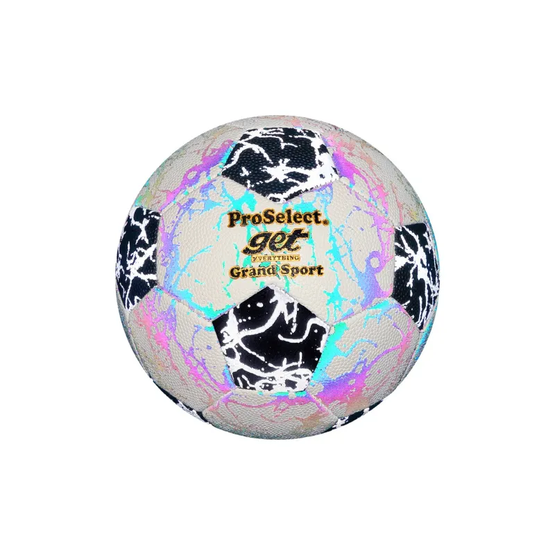 ProSelect Size 5 Soccer PU Machine Stitched Soccer Ball Unisex Black White-2