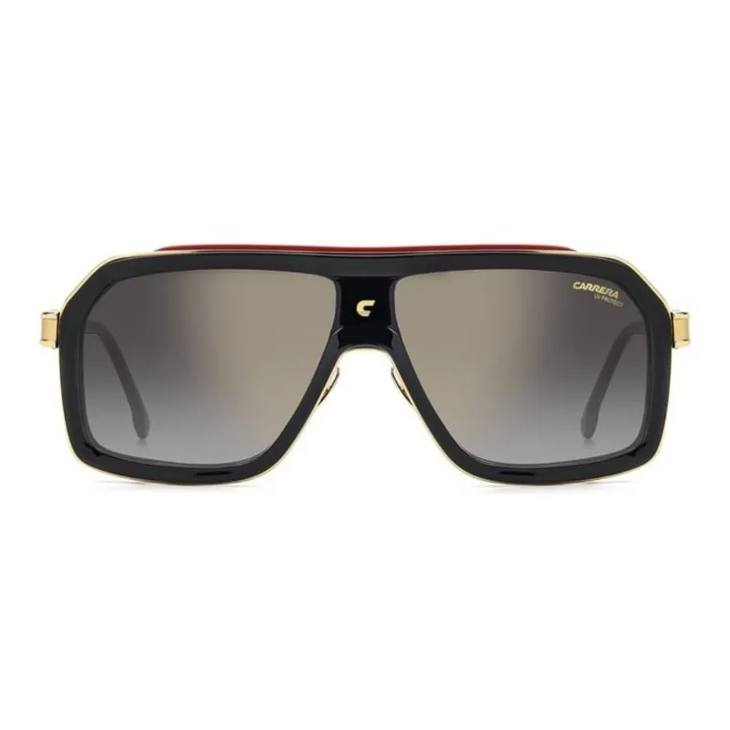 CARRERA Subject To Official Website Irregular Shape Sunglasses Unisex Black Gold-1