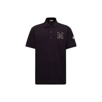 Moncler Polo Shirts Men Navy