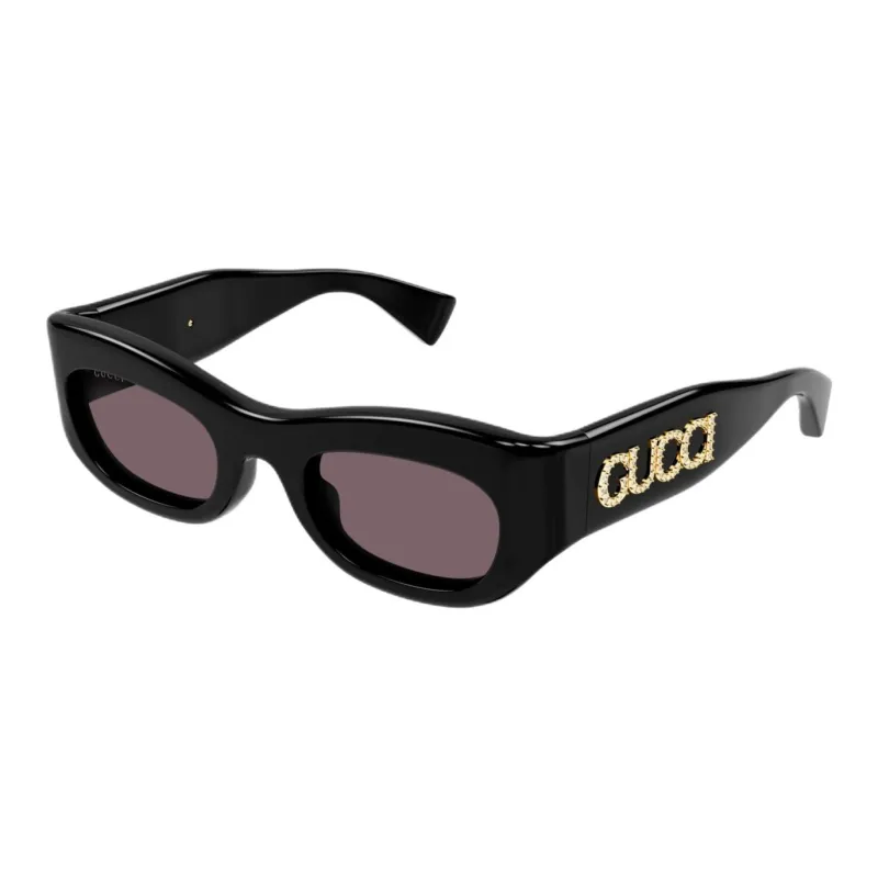 GUCCI Recycled Acetate Cat Eye Sunglasses Women's Black-1