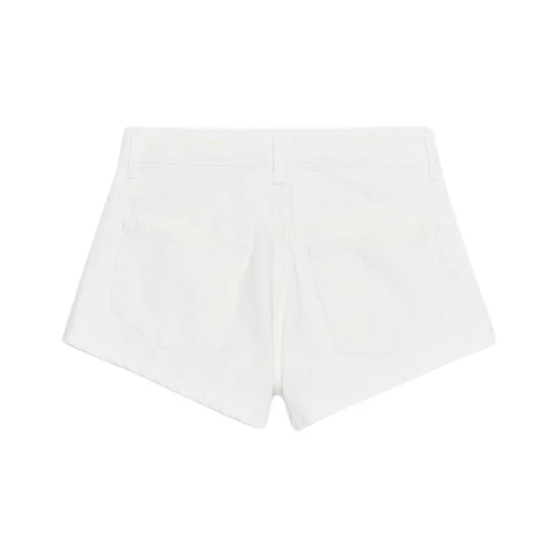 ZARA Trf Denim Shorts Women's White-1