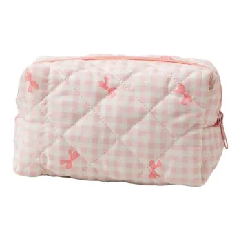 ZHIYIN Bowknot Square Portable Skincare Storage Bag Large Capacity Travel Toiletry Bag Make up Tools