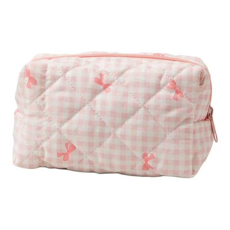 ZHIYIN Bowknot Square Portable Skincare Storage Bag Large Capacity Travel Toiletry Bag Make up Tools-0